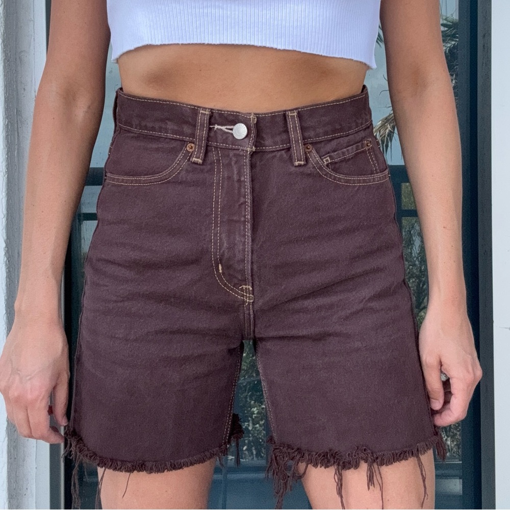 BDG cowboy brown denim jean shorts 27